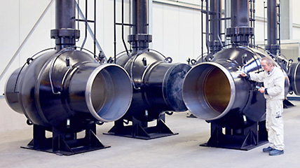 Gaspipeline Kugelhähne